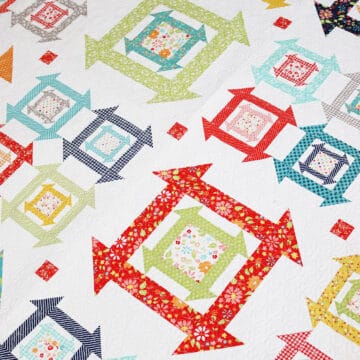 Sunnyside fat eighth quilt by Sherri McConnell of A Quilting Life