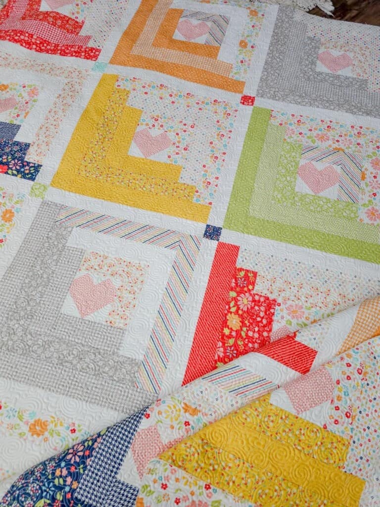 Hearts at Home in Delightfully Yours fabrics by Chelsi Stratton Designs
