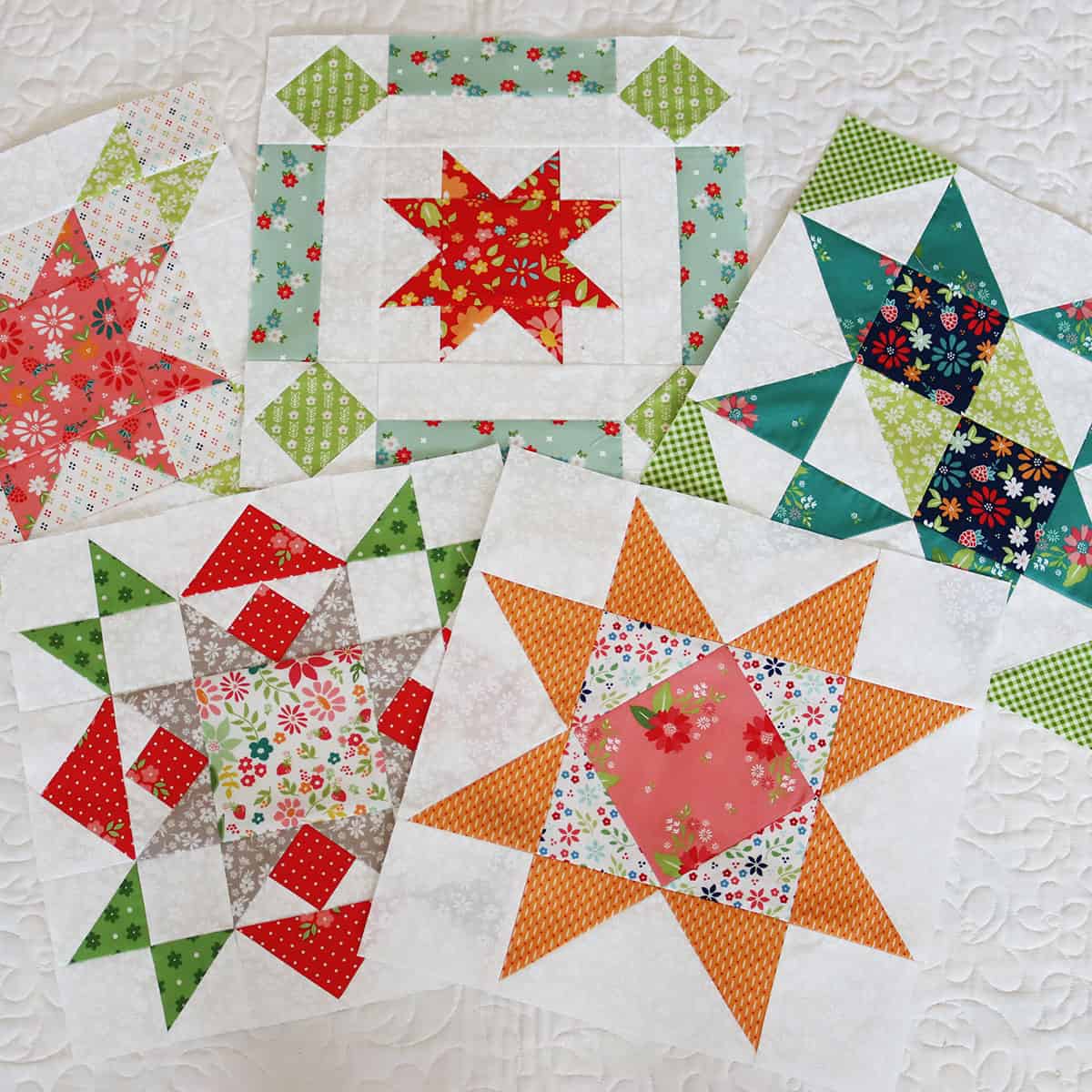 A Quilting Life Block of the Month spring version blocks January through May 2026.