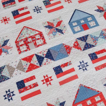 Hometown Summer Row Quilt by Sherri from A Quilting Life in Midsummer Fabrics by Sherri & Chelsi for Moda Fabrics