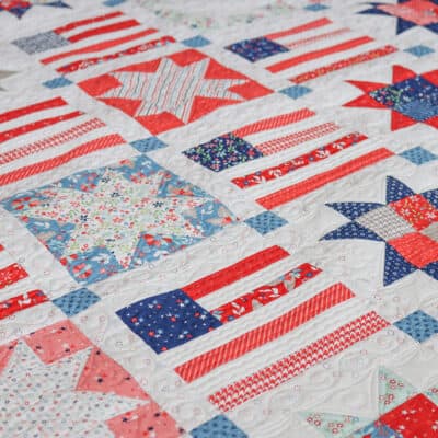 Liberty Sampler Quilt + Wall Hanging by Sherri from A Quilting Life in Midsummer Fabrics by Sherri & Chelsi for Moda Fabrics