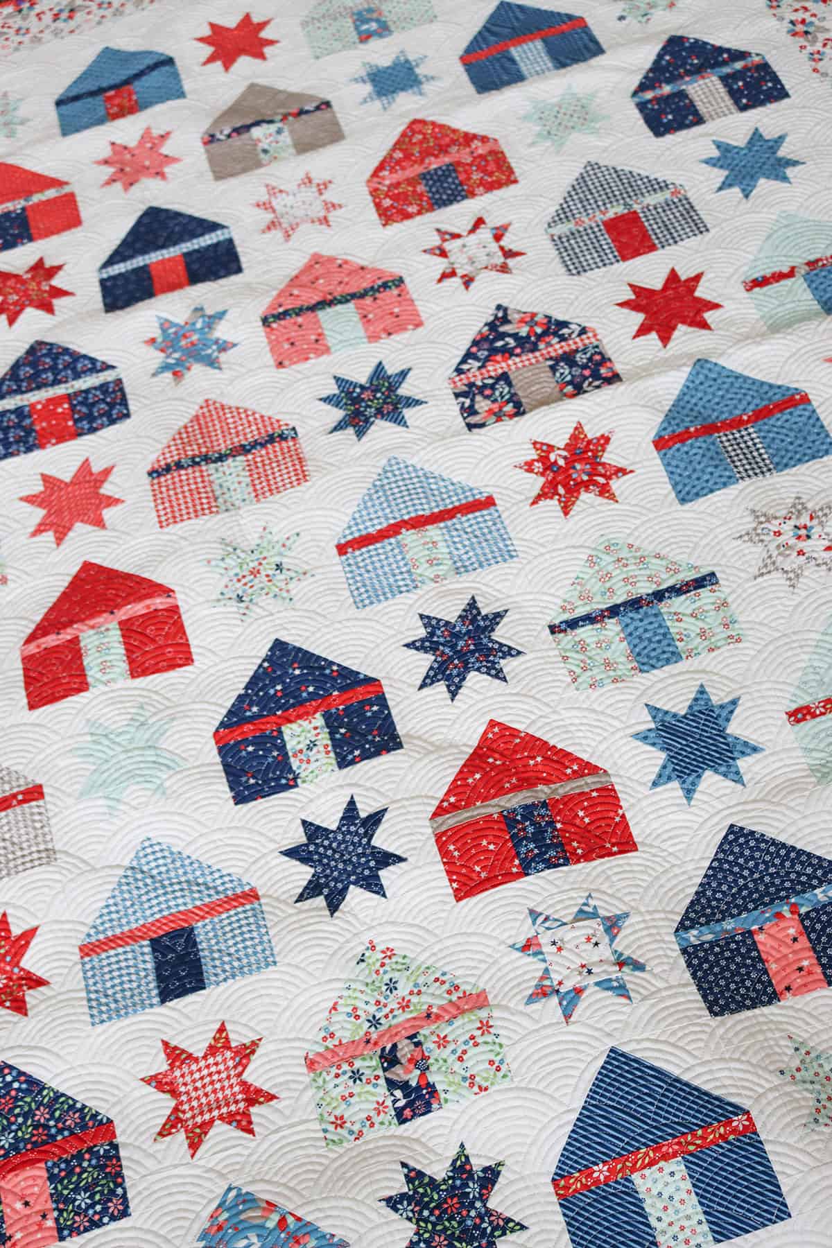 Our Town quilt by Sherri from A Quilting Life in Midsummer Fabrics