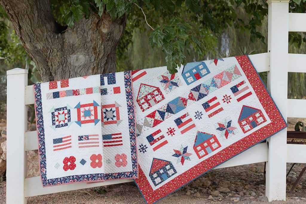 Together and Hometown Summer Row Quilts by Chelsi Stratton and Sherri McConnell with Midsummer Collection Fabrics