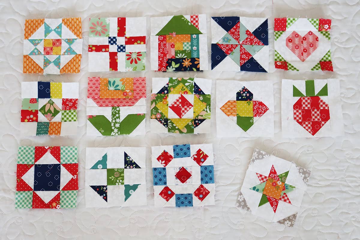 Sewcialites 3 Blocks by Sherri McConnell in fabrics by Sherri & Chelsi for Moda Fabrics