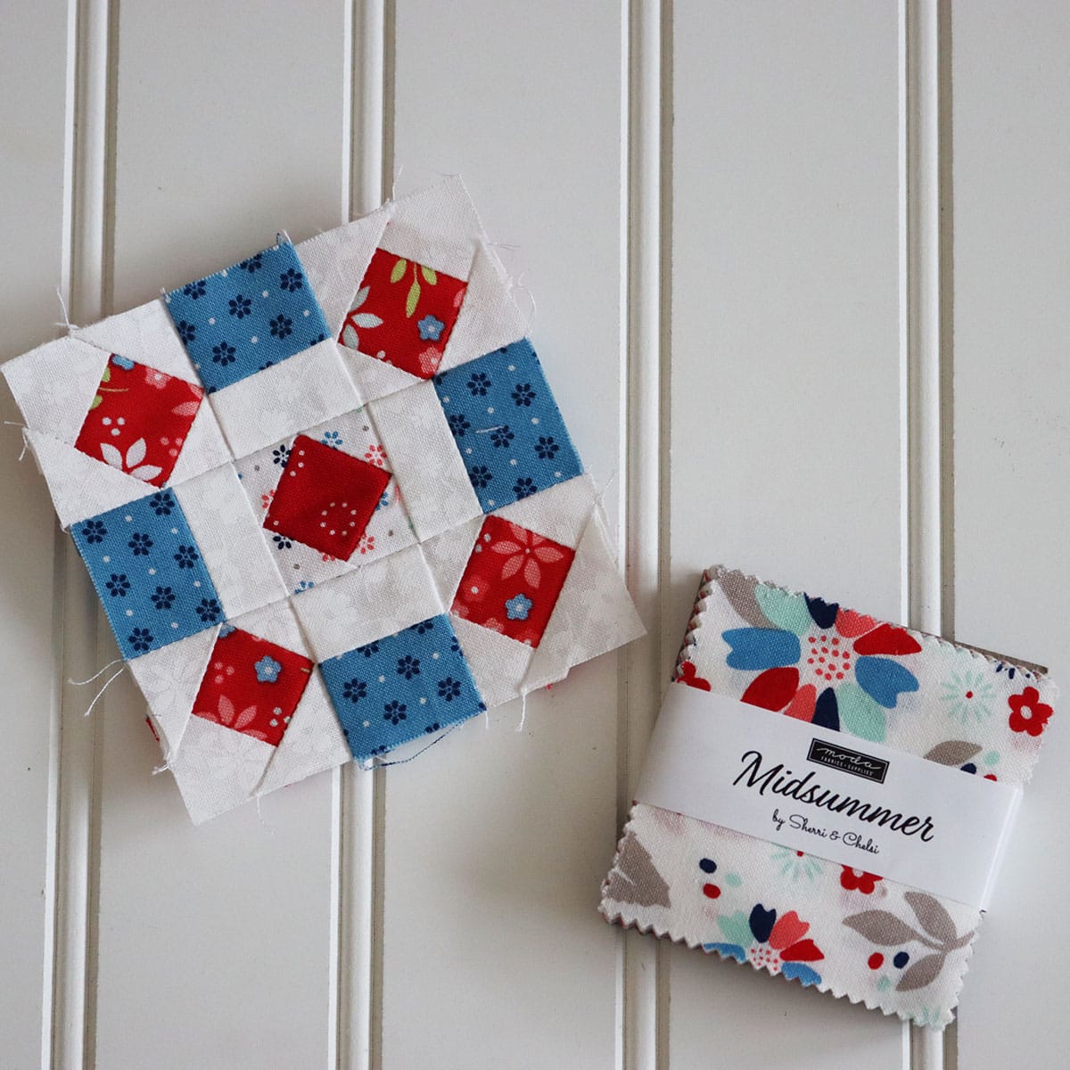 Sewcialites 3 Block 13 in Midsummer Fabrics by Sherri & Chelsi for Moda