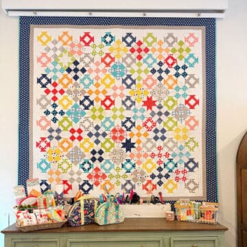 Happy Go Lucky Quilt by Sherri McConnell of A Quilting Life