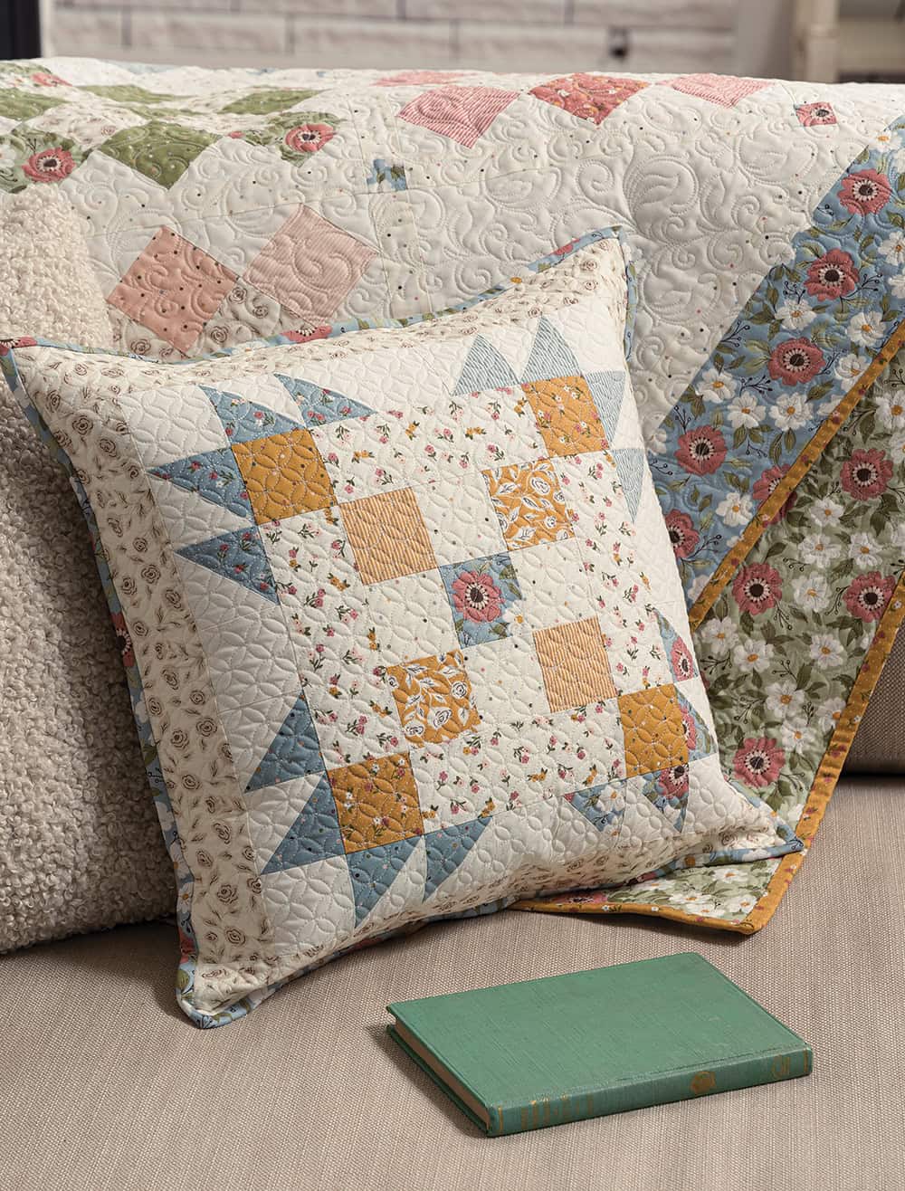 Blooming pillow by Sherri from A Quilting Life