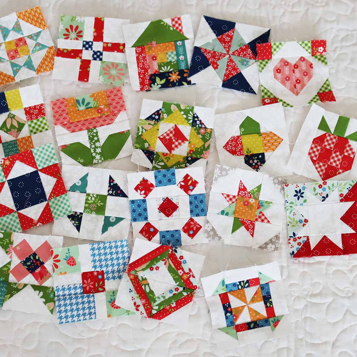 Sewcialites 3 Blocks by Sherri of A Quilting Life in fabrics by Sherri & Chelsi for Moda Fabrics