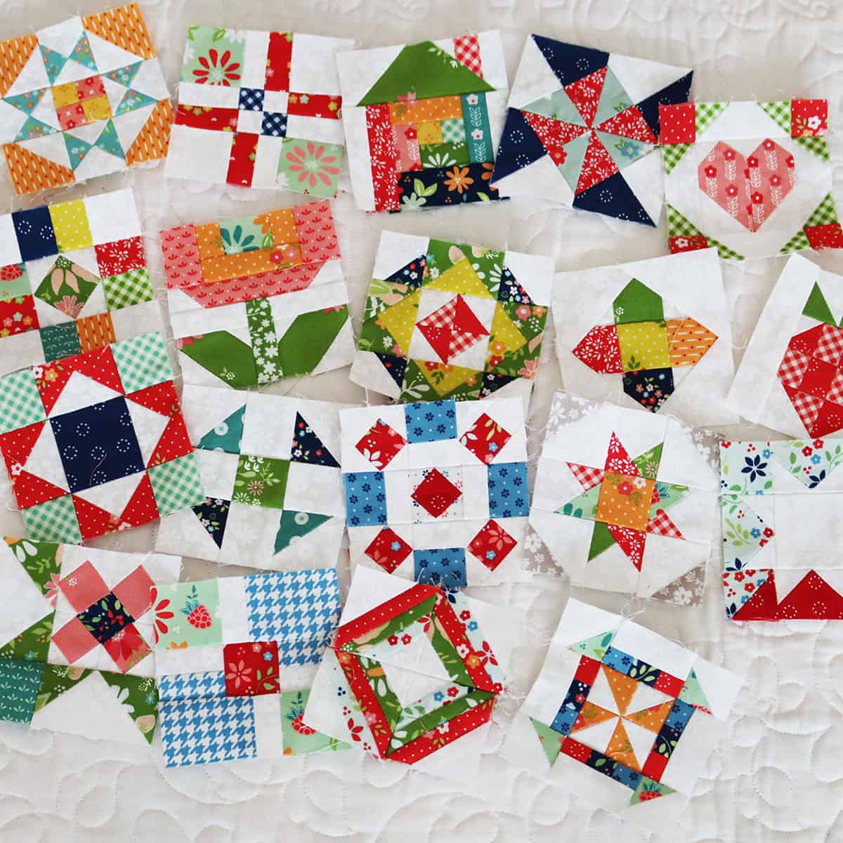 Sewcialites 3 Blocks by Sherri of A Quilting Life in fabrics by Sherri & Chelsi for Moda Fabrics