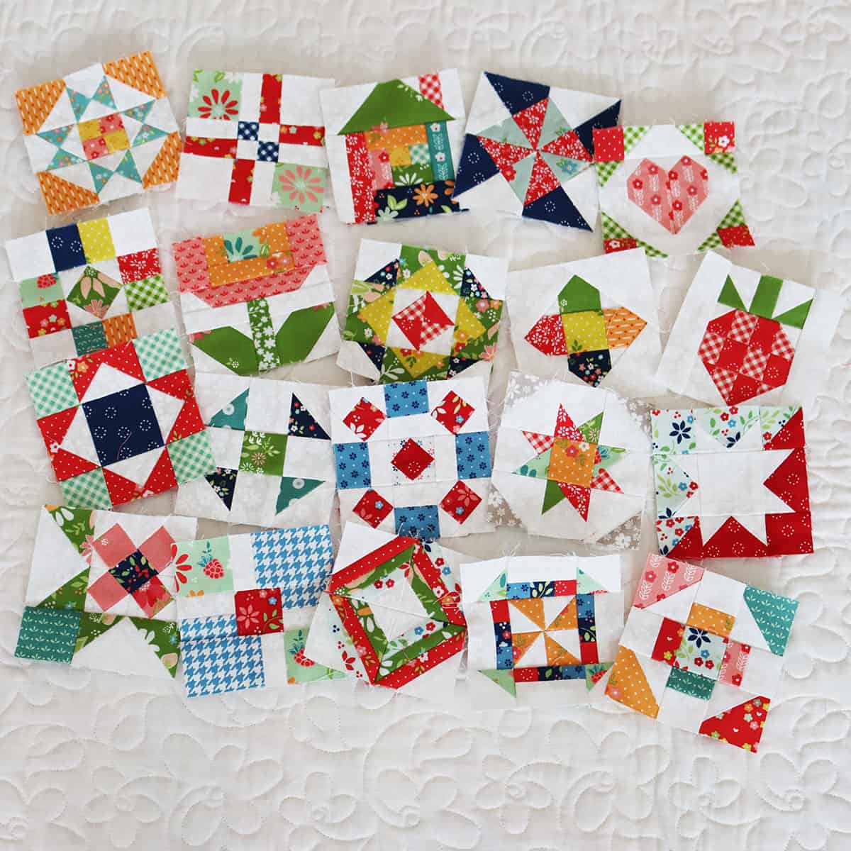 Sewcialites 3 Blocks 1-20 from Sherri of A Quilting Life in fabrics by Sherri & Chelsi for Moda Fabrics