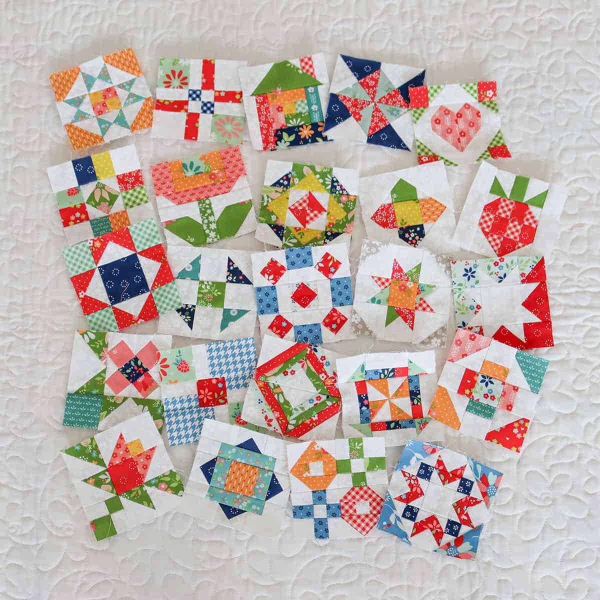 Sewcialites 3 blocks 1-24 pieced by Sherri McConnell of A Quilting Life