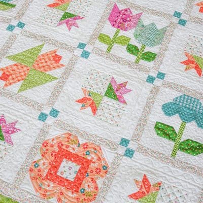 Bloom & Vine quilt by Sherri from A Quilting Life in Coastal Summer Fabrics by Sherri & Chelsi for Moda Fabrics