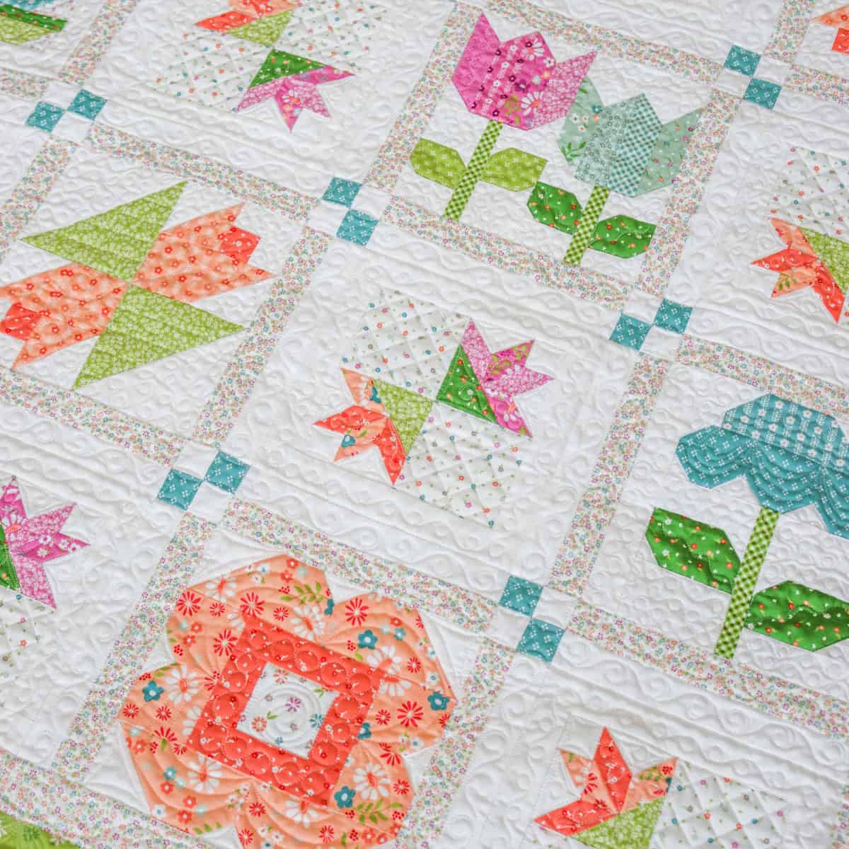 Bloom & Vine quilt in Coastal Breeze Fabrics by Sherri & Chelsi for Moda Fabrics