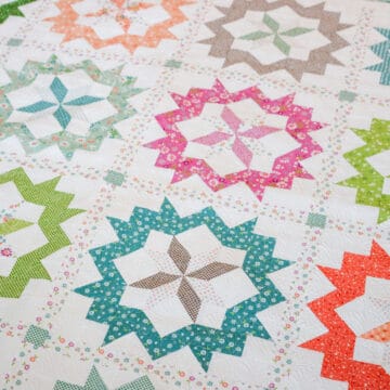 Coastal Stars Quilt by Sherri from A Quilting Life in Coastal Breeze Fabrics by Sherri & Chelsi for Moda Fabrics