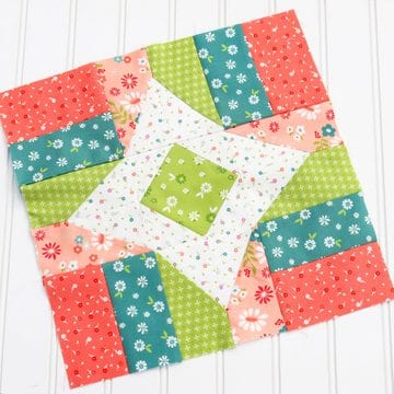 Moda Blockheads 7 Block 2 by Sherri from a Quilting Life in Coastal Breeze Fabrics by Sherri & Chelsi for Moda