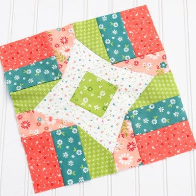 Moda Blockheads 7 Block 2 by Sherri from a Quilting Life in Coastal Breeze Fabrics by Sherri & Chelsi for Moda